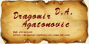 Dragomir Agatonović vizit kartica
